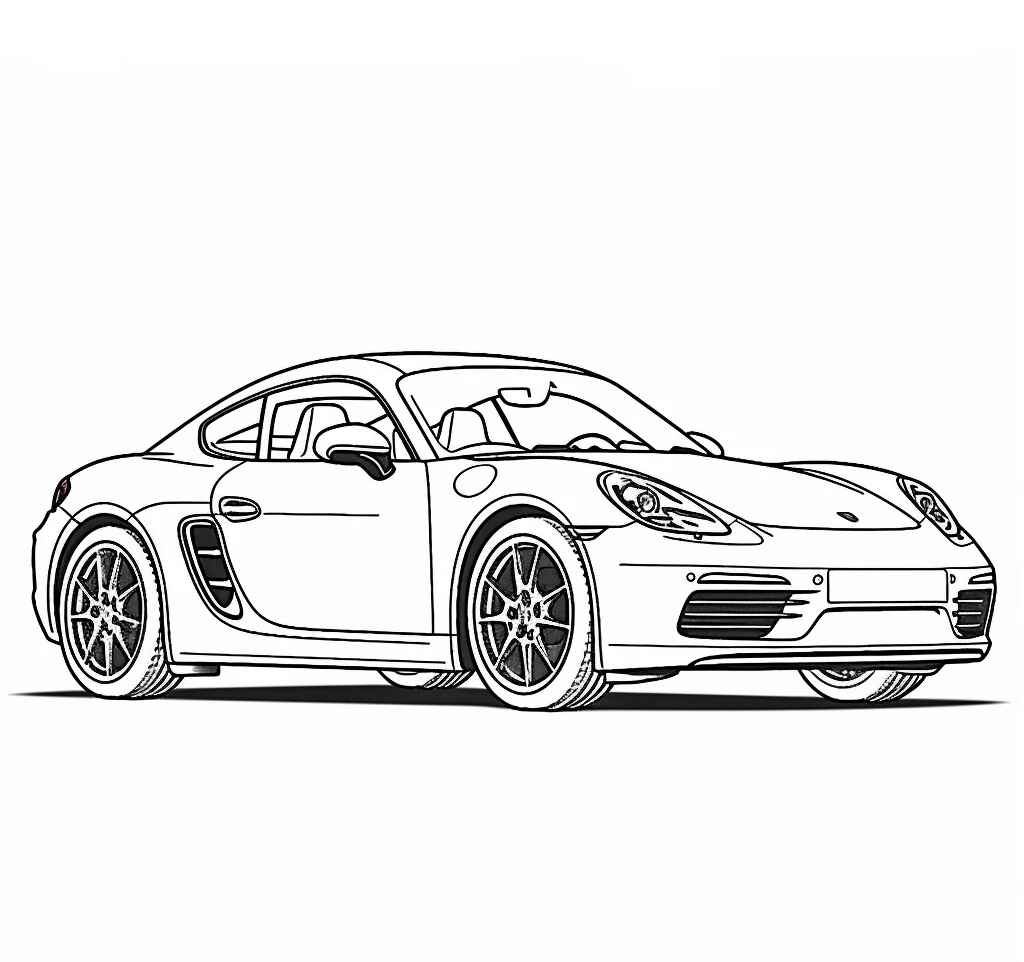 Desenho de Porsche Desenho Colorir Imprimir 20