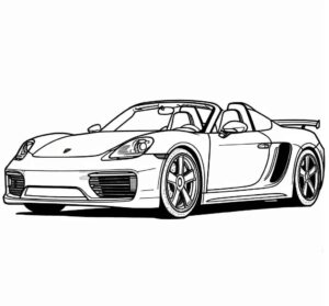 Desenho de Porsche Desenho Colorir Imprimir 21