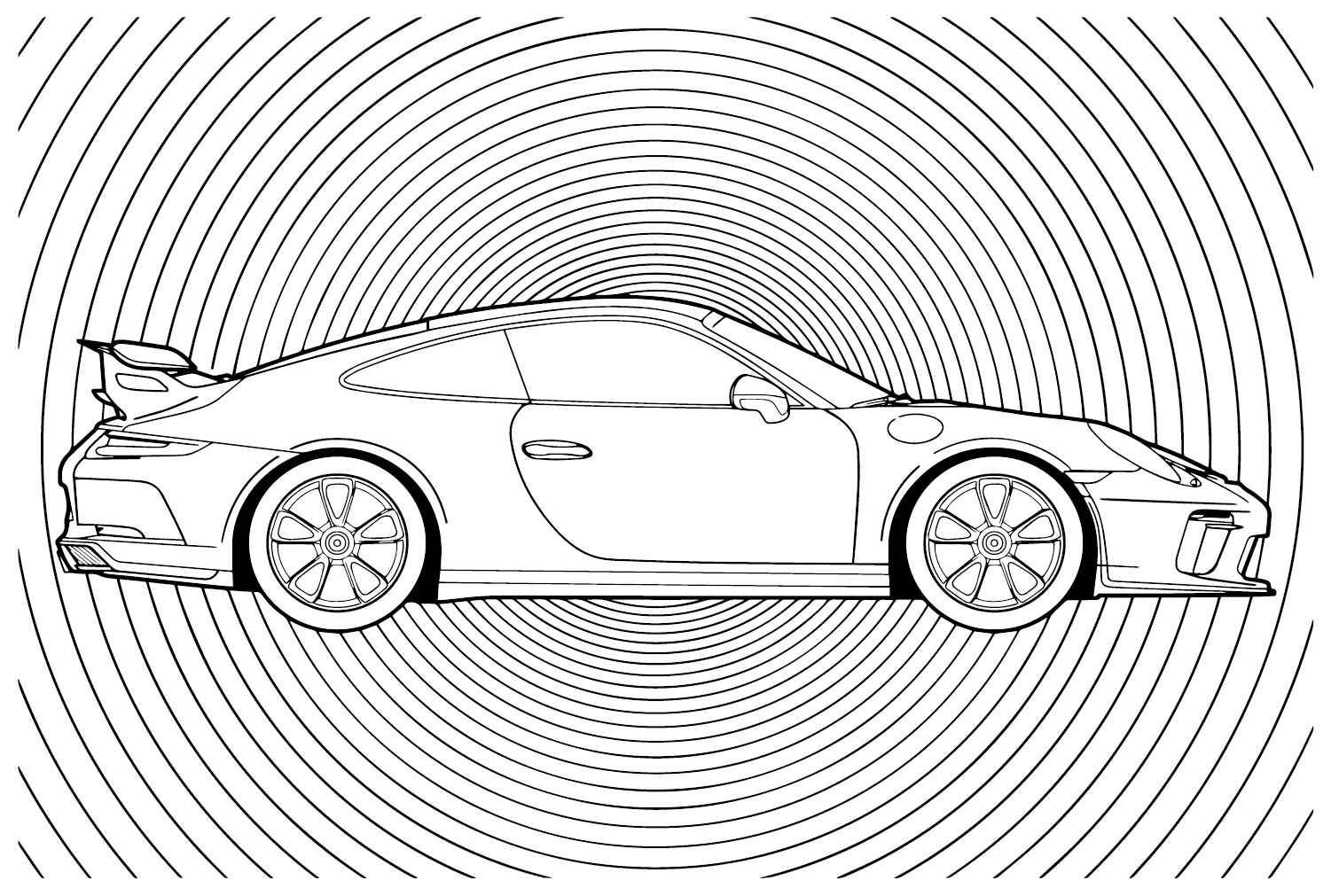 Desenho de Porsche Desenho Colorir Imprimir 27