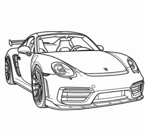 Desenho de Porsche Desenho Colorir Imprimir 29