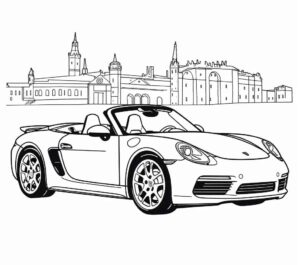 Desenho de Porsche Desenho Colorir Imprimir 31