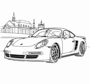 Desenho de Porsche Desenho Colorir Imprimir 33