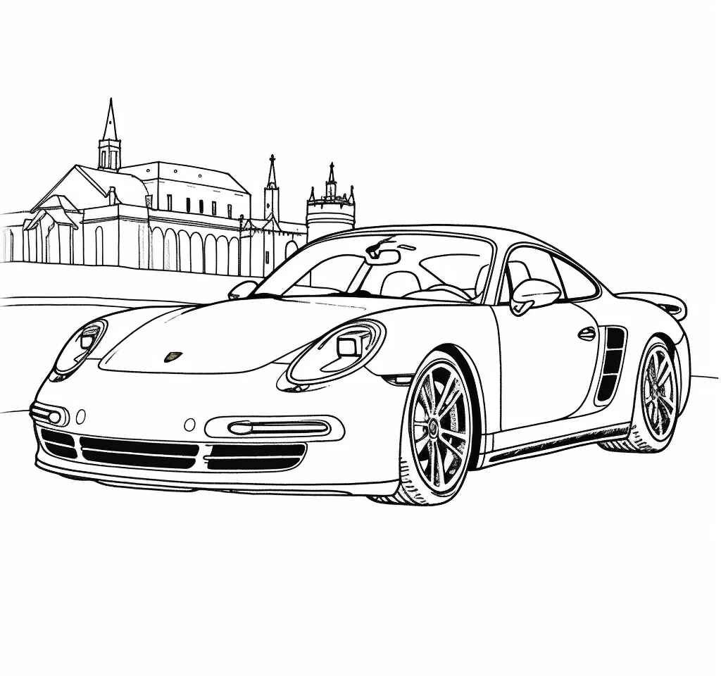 Desenho de Porsche Desenho Colorir Imprimir 33