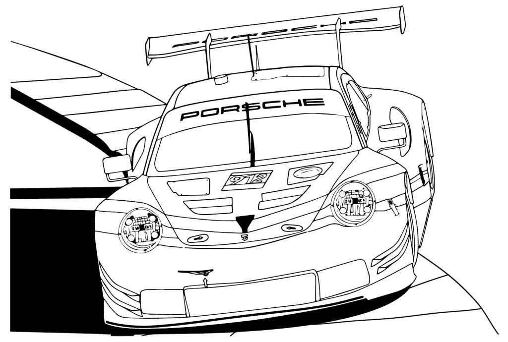 Desenho de Porsche Desenho Colorir Imprimir 34