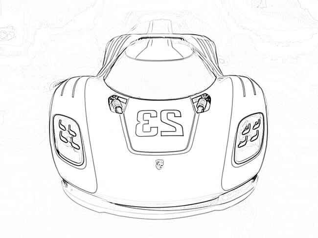 Desenho de Porsche Desenho Colorir Imprimir 40