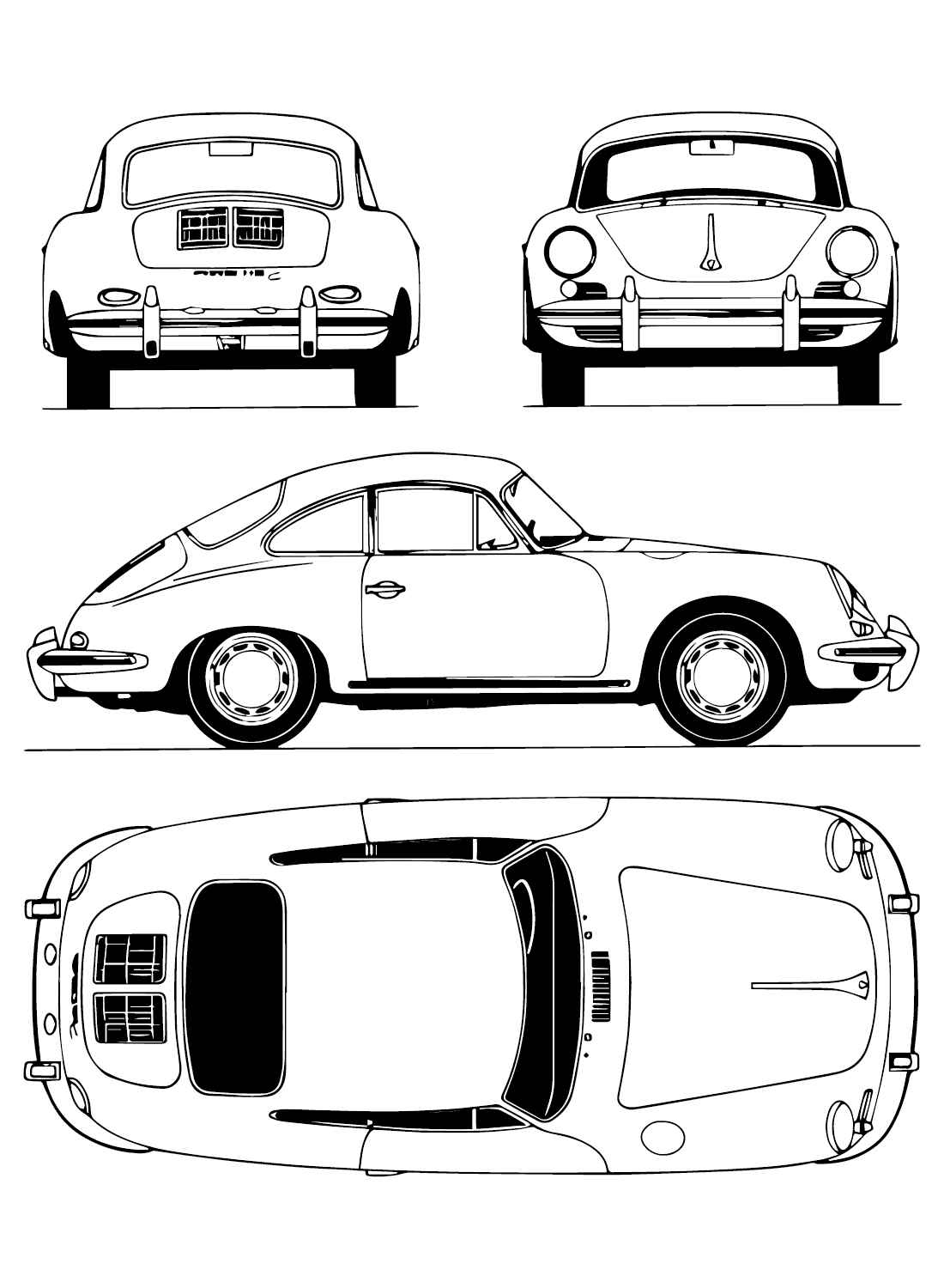 Desenho de Porsche Desenho Colorir Imprimir 47