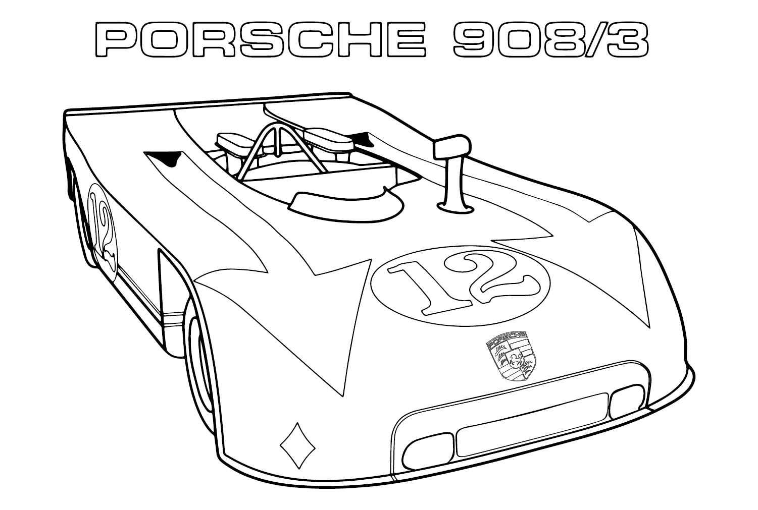 Desenho de Porsche Desenho Colorir Imprimir 51