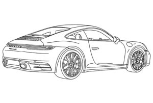 Desenho de Porsche Desenho Colorir Imprimir 53