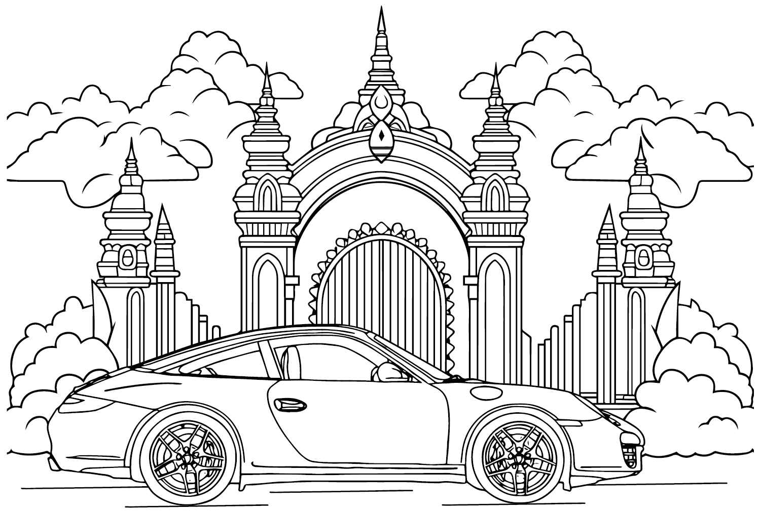 Desenho de Porsche Desenho Colorir Imprimir 55