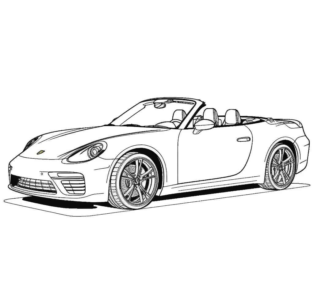 Desenho de Porsche Desenho Colorir Imprimir 61