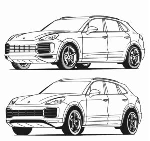 Desenho de Porsche Desenho Colorir Imprimir 74