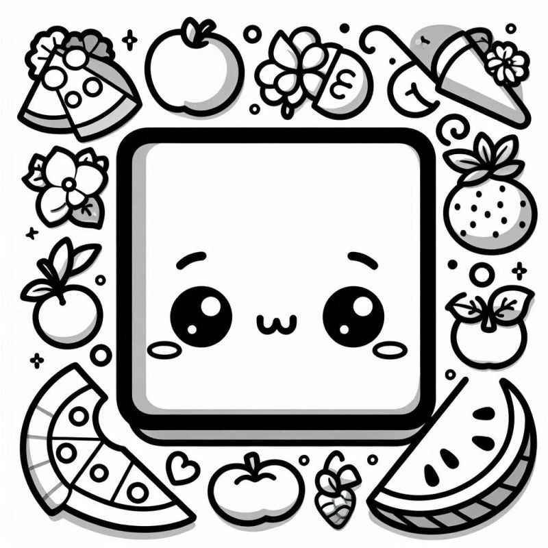 Desenho de Quadrado Desenho Colorir Imprimir 14