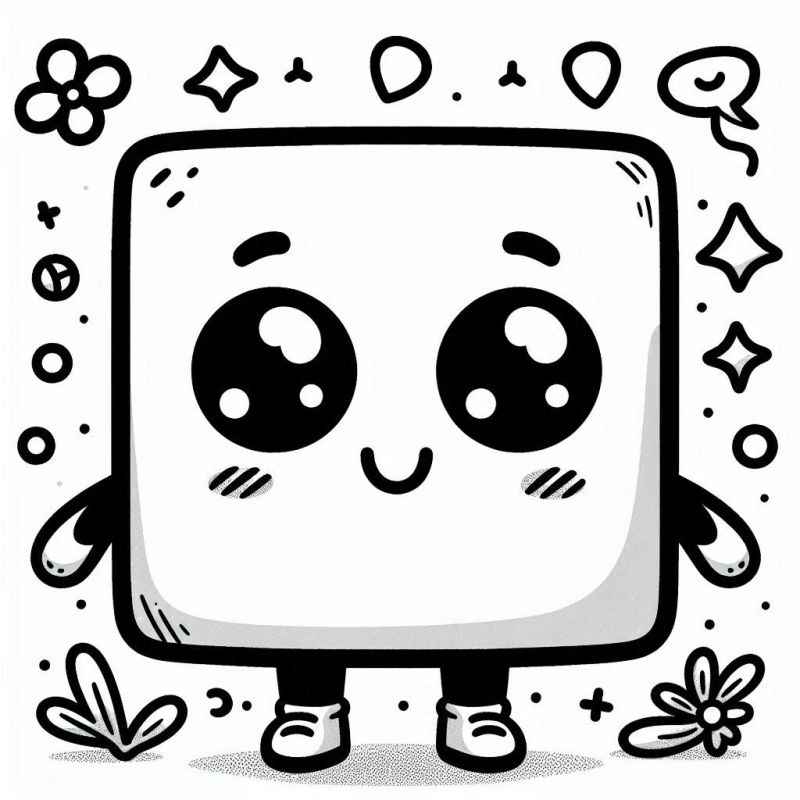 Desenho de Quadrado Desenho Colorir Imprimir 15