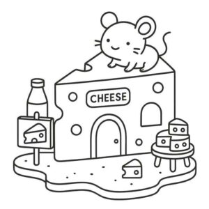 Desenho de Queijo Desenho Colorir Imprimir 07