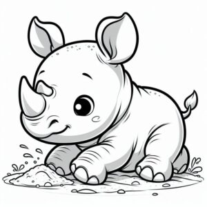 Desenho de Rinoceronte Desenho Colorir Imprimir 10