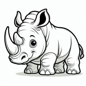 Desenho de Rinoceronte Desenho Colorir Imprimir 12