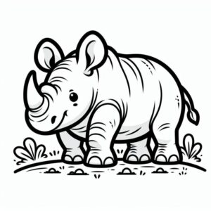 Desenho de Rinoceronte Desenho Colorir Imprimir 16
