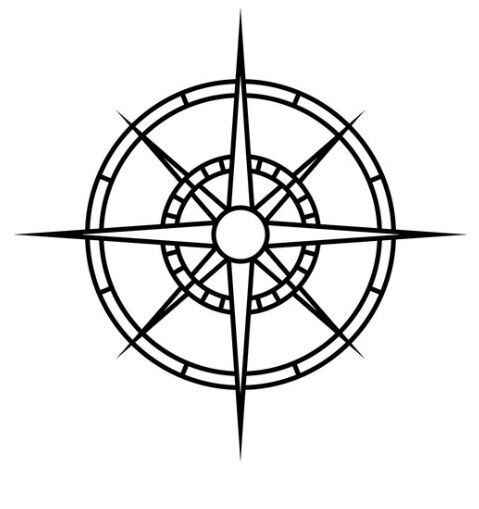 Desenho de Rosa Dos Ventos Desenho Colorir Imprimir 07