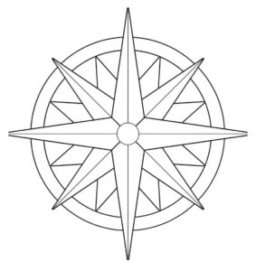 Desenho de Rosa Dos Ventos Desenho Colorir Imprimir 12