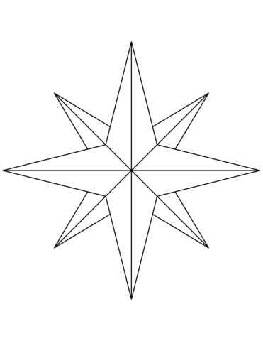 Desenho de Rosa Dos Ventos Desenho Colorir Imprimir 17