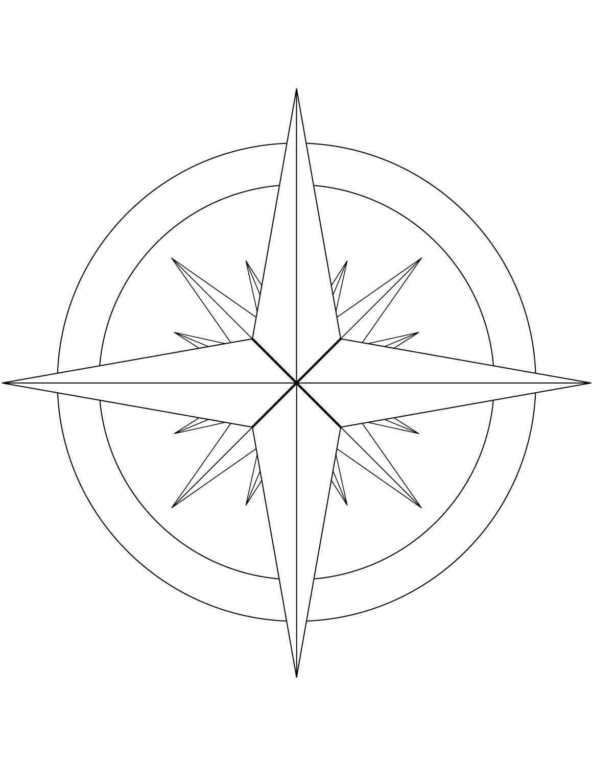 Desenho de Rosa Dos Ventos Desenho Colorir Imprimir 18