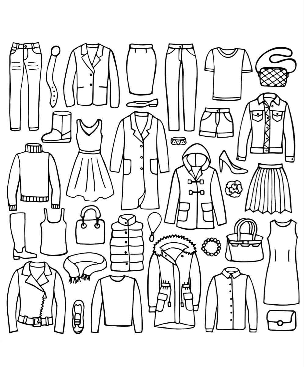Desenho de Roupas Desenho Colorir Imprimir 03