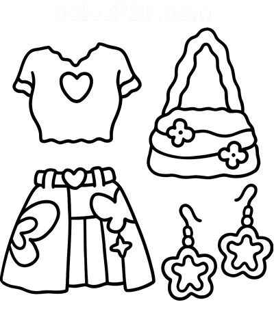 Desenho de Roupas Desenho Colorir Imprimir 07