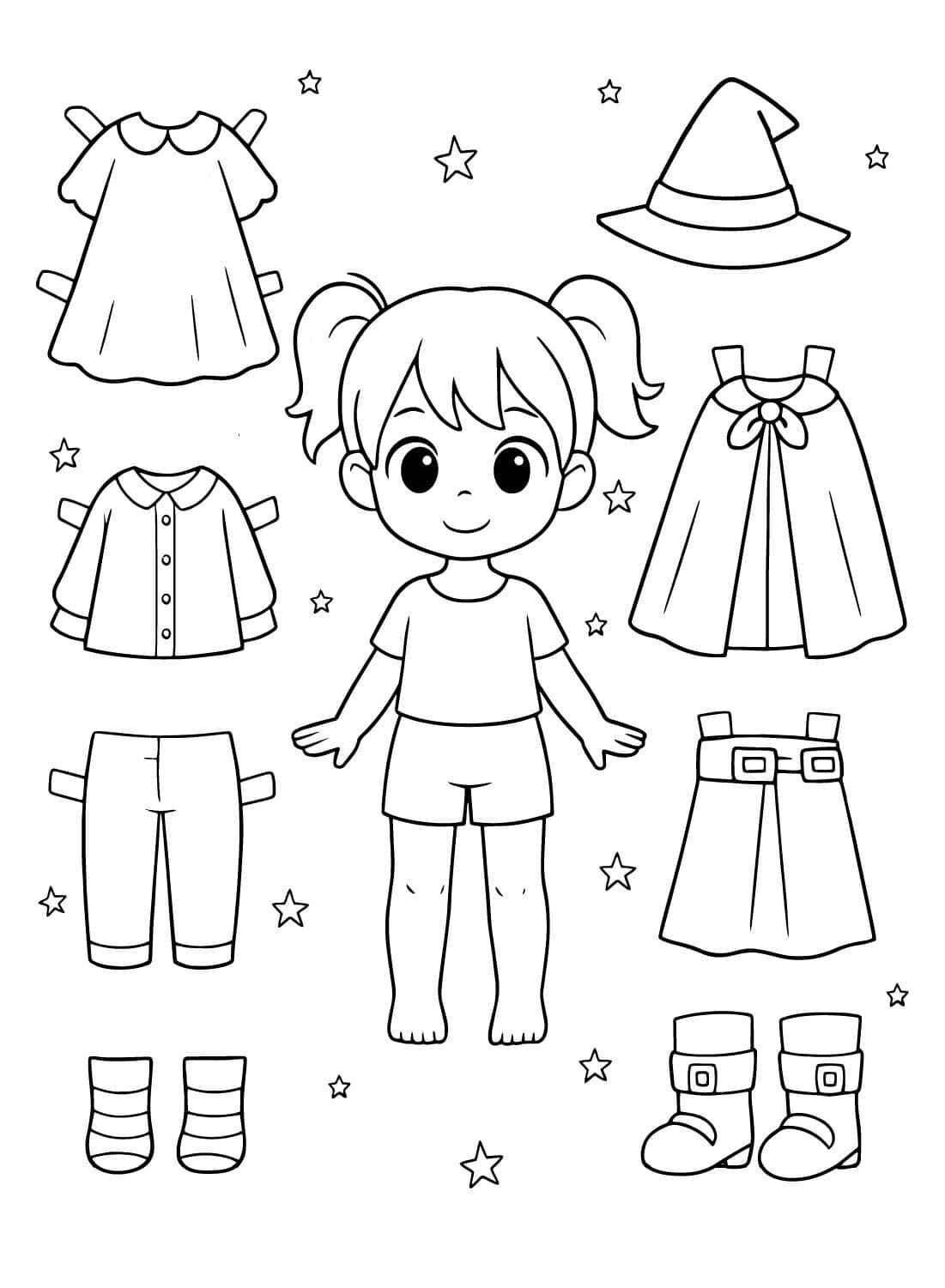 Desenho de Roupas Desenho Colorir Imprimir 09