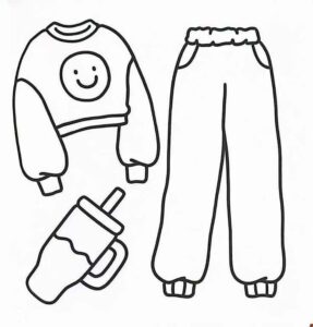 Desenho de Roupas Desenho Colorir Imprimir 27