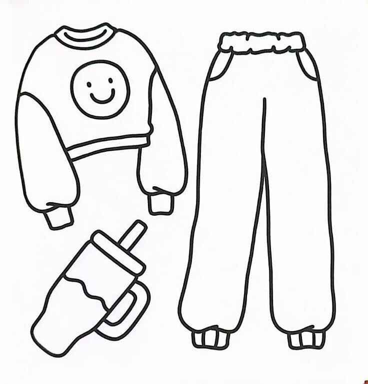 Desenho de Roupas Desenho Colorir Imprimir 27