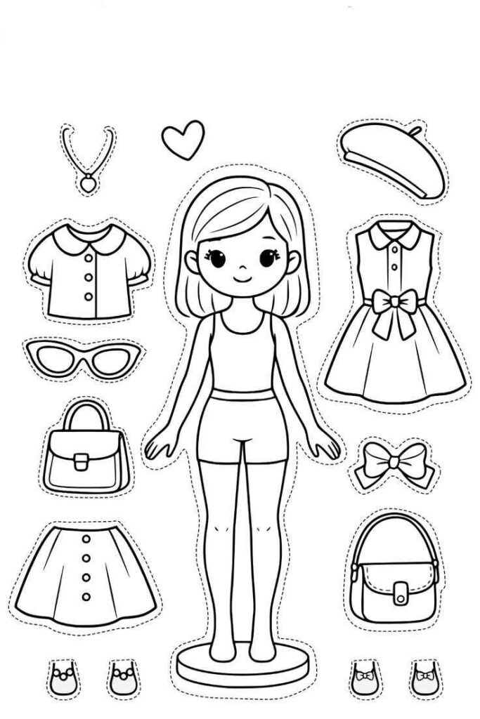 Desenhos de Roupas para Imprimir e Colorir