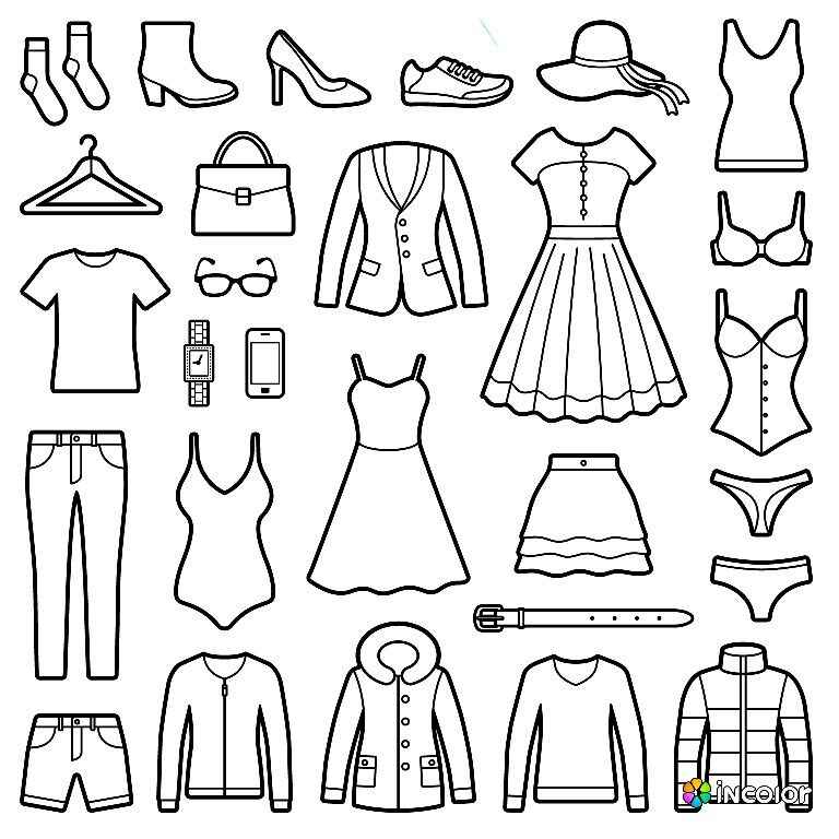 Desenho de Roupas Desenho Colorir Imprimir 55