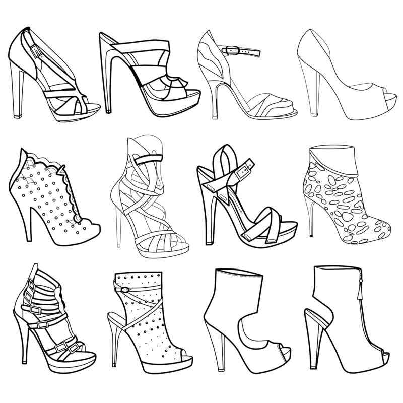 Desenho de Sapato Desenho Colorir Imprimir 04