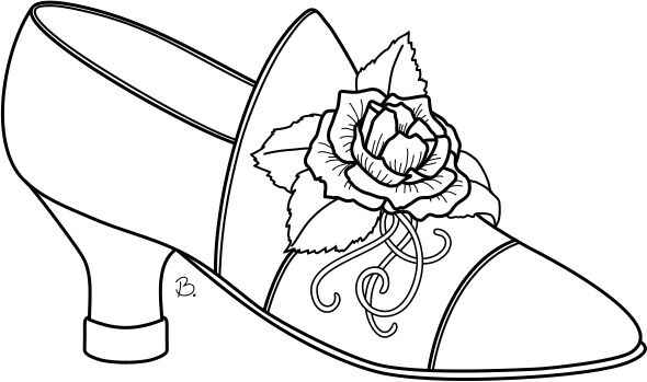 Desenho de Sapato Desenho Colorir Imprimir 05