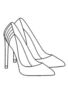 Desenho de Sapato Desenho Colorir Imprimir 07