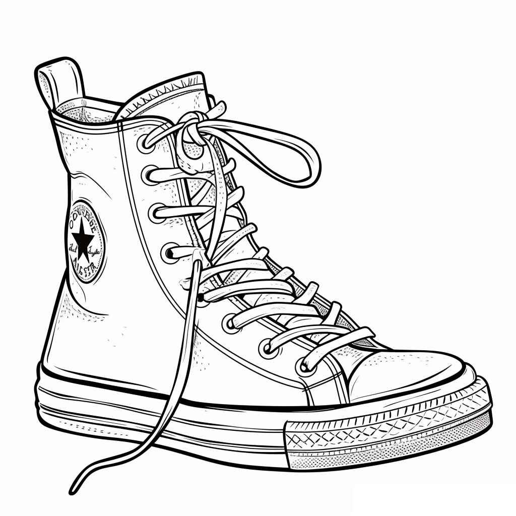 Desenho de Sapato Desenho Colorir Imprimir 09