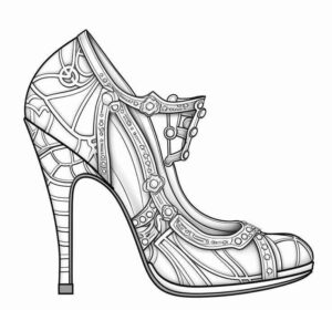 Desenho de Sapato Desenho Colorir Imprimir 45