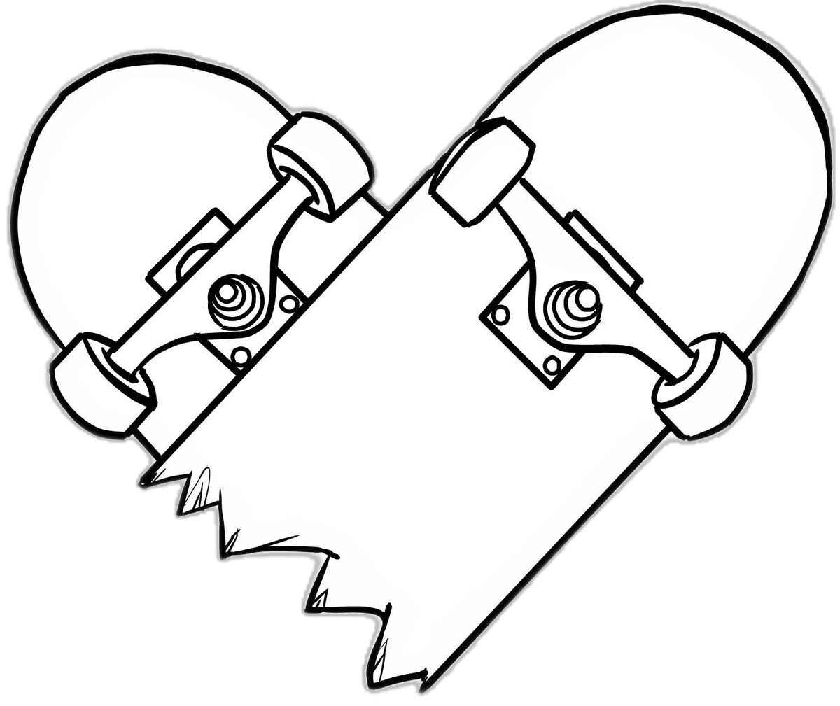 Desenho de Skate Desenho Colorir Imprimir 05