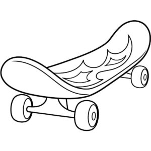 Desenho de Skate Desenho Colorir Imprimir 08