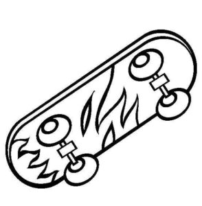 Desenho de Skate Desenho Colorir Imprimir 10