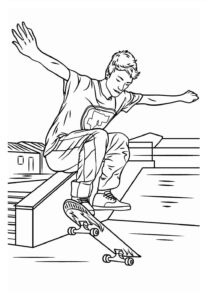 Desenho de Skate Desenho Colorir Imprimir 12