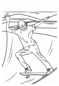 Desenho de Skate Desenho Colorir Imprimir 13