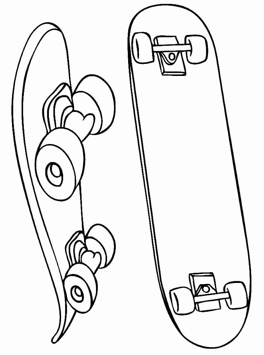 Desenho de Skate Desenho Colorir Imprimir 15