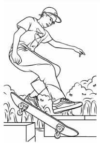 Desenho de Skate Desenho Colorir Imprimir 16