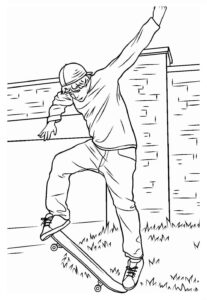 Desenho de Skate Desenho Colorir Imprimir 17