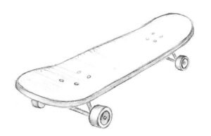 Desenho de Skate Desenho Colorir Imprimir 19