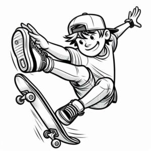 Desenho de Skate Desenho Colorir Imprimir 21