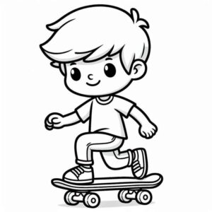 Desenho de Skate Desenho Colorir Imprimir 22