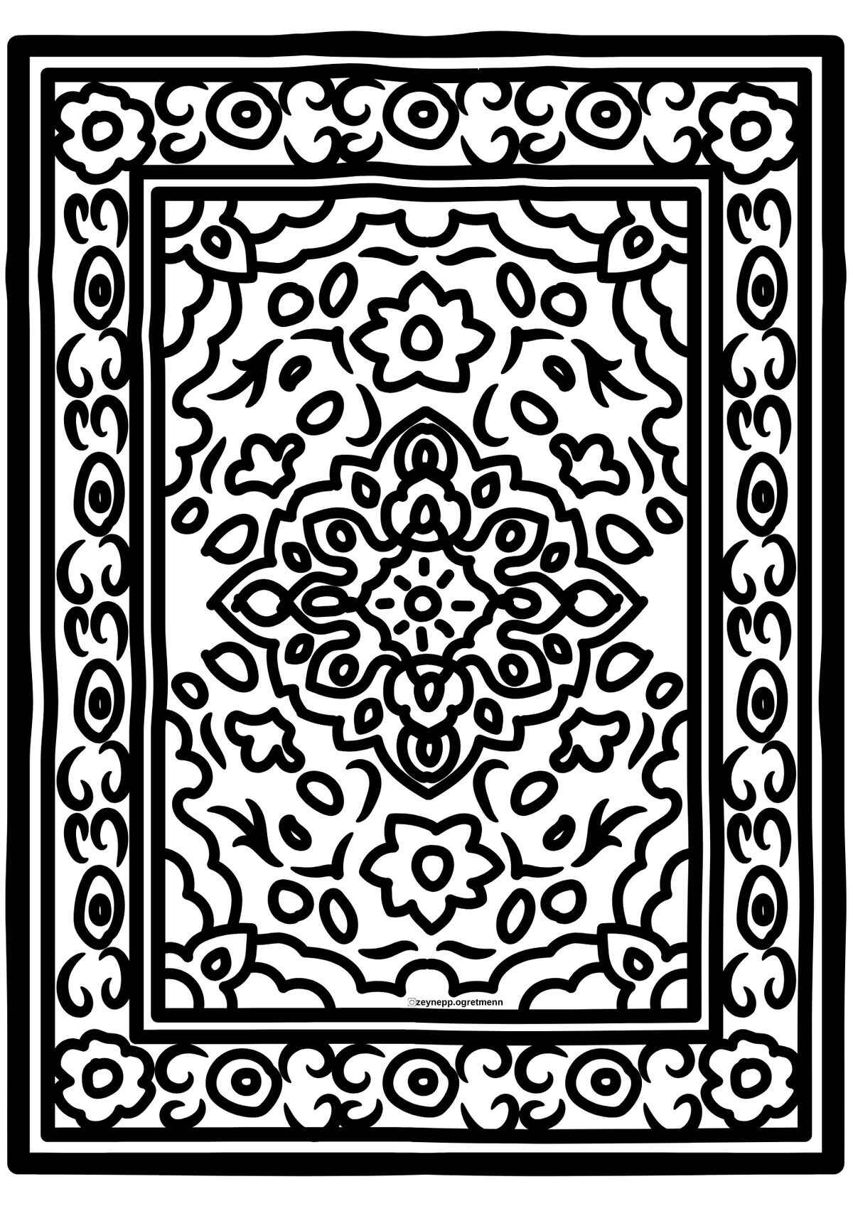 Desenho de Tapete Desenho Colorir Imprimir 09