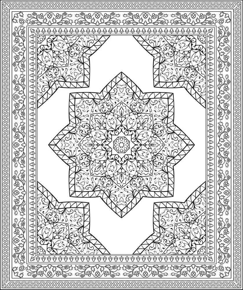 Desenho de Tapete Desenho Colorir Imprimir 24